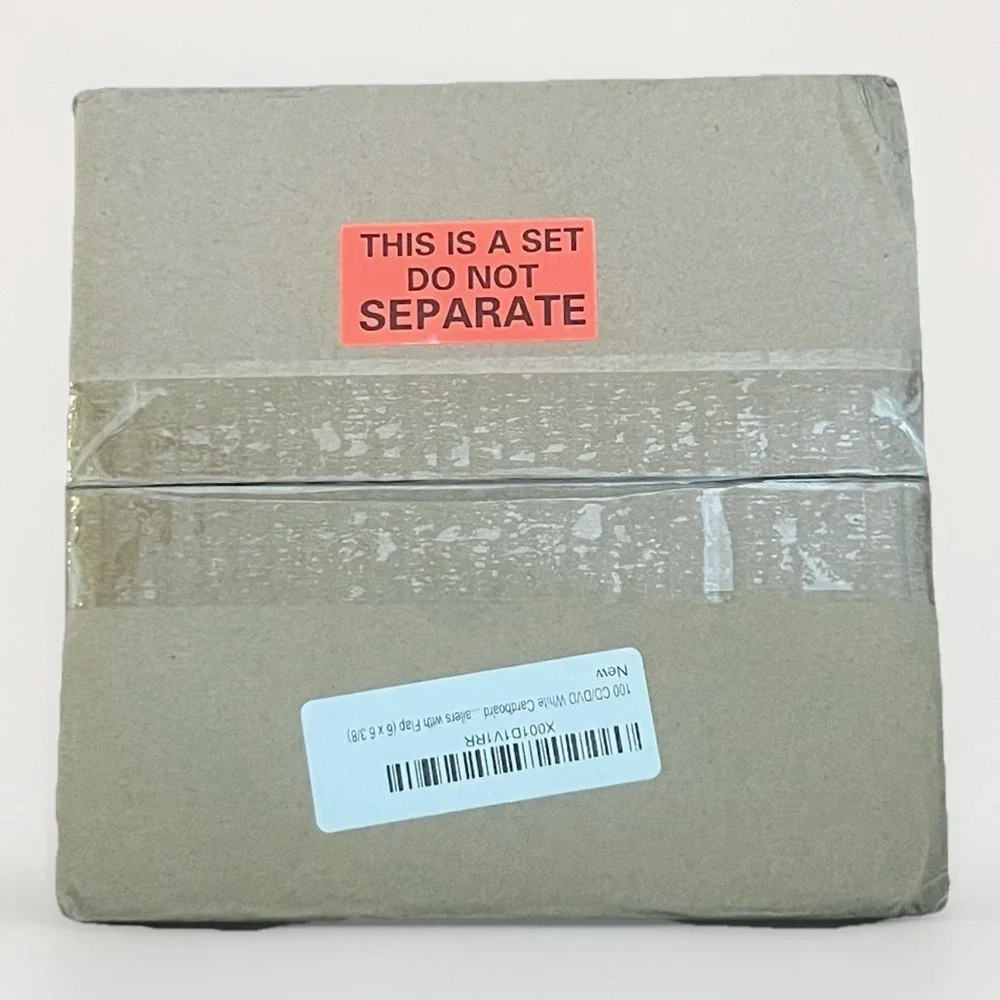 100 Pack White Rigid Stay Flat Mailers 6 3/8